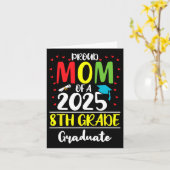 Funny Proud Mama eines Cl of 2025 8. Grade Graduat Karte (Gelbe Blume)