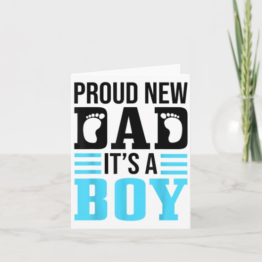 Funny Proud New Dad It's A Boy Gift For Men Cool N Karte (Vorderseite)