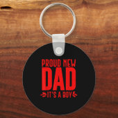 Funny Proud New Dad It's A Boy Gift For Men Cool N Schlüsselanhänger (Vorderseite)