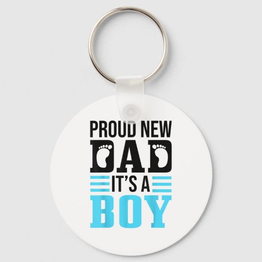 Funny Proud New Dad It's A Boy Gift For Men Cool N Schlüsselanhänger (Vorderseite)