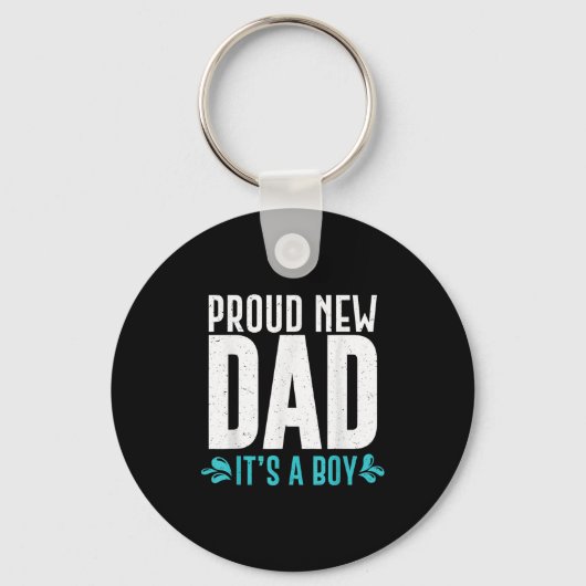 Funny Proud New Dad It's A Boy Gift For Men Cool N Schlüsselanhänger (Vorderseite)