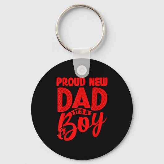 Funny Proud New Dad It's A Boy Gift For Men Cool N Schlüsselanhänger (Vorderseite)