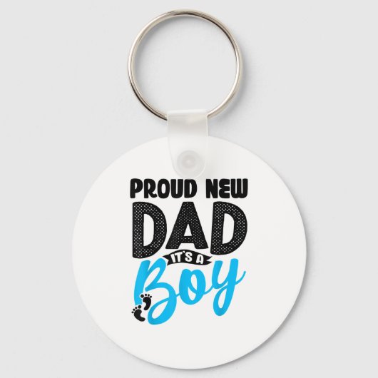 Funny Proud New Dad It's A Boy Gift For Men Cool N Schlüsselanhänger (Vorderseite)