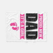 Funny Proud New Dad It's A Girl Gift For Men Cool Fleecedecke (Vorderseite (Horizontal))