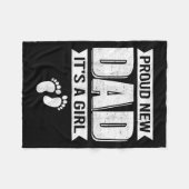 Funny Proud New Dad It's A Girl Gift For Men Cool Fleecedecke (Vorderseite (Horizontal))