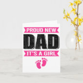 Funny Proud New Dad It's A Girl Gift For Men Cool Karte (Gelbe Blume)