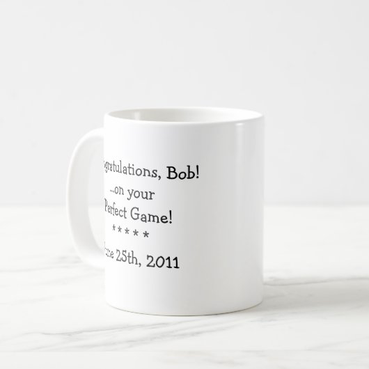 Funny Proud Pinhead Bowler Bowling Button Cartoon Kaffeetasse (Vorderseite Links)