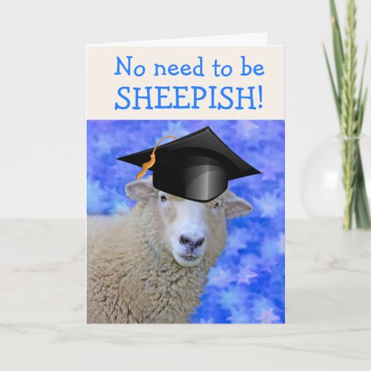 Funny Proud Sheep Abschluss Card Karte (Vorderseite)