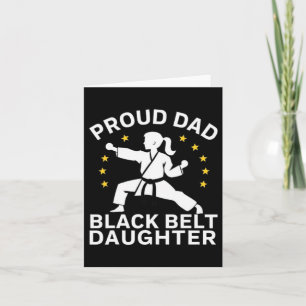 Funny Proud Vater Black Belt Daughter Karate Vater Karte