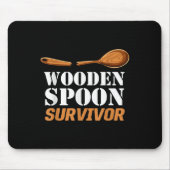 Funny Proud Wooden Son Survivor Männer Frauen Klei Mousepad (Vorne)