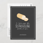 Funny Provolone Valentine Liebe Käse Postkarte (Vorne/Hinten)