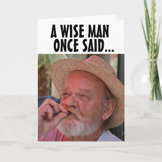 FUNNY PRUNES, DAMIT SIE IHM DIE GEBURTSKARTE GEKAC KARTE (Vorderseite)