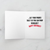 FUNNY PRUNES, DAMIT SIE IHM DIE GEBURTSKARTE GEKAC KARTE (Innenseite)