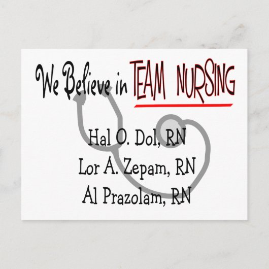 Funny Psych Nurse T - Shirt und Geschenke Postkarte (Vorderseite)