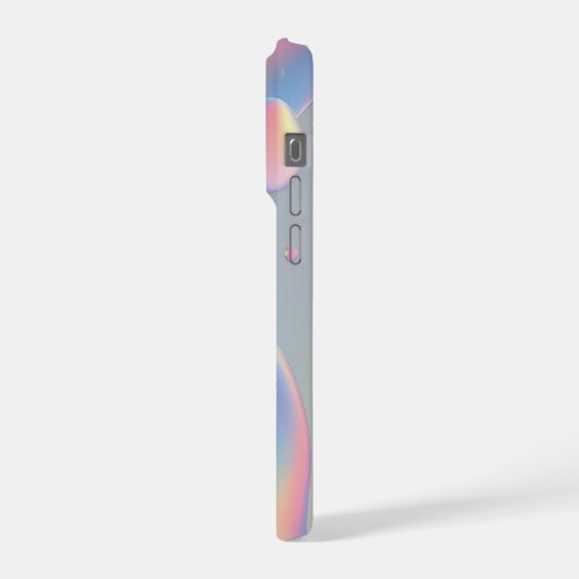 Funny Psychedelic Pastel Bubble Typography Text iPhone Hülle (Linke Seite)