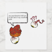 Funny Psychiatrist Weinetikett (Einzelnes Label)