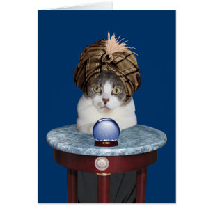 Funny Psychic Kitty denkt über dich nach