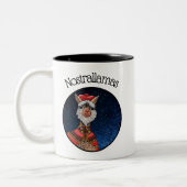 Funny Psychic Nostradamus Llama Halloween-Party Zweifarbige Tasse (Links)