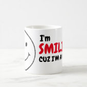 Funny Psycho Spaß Morning Coffee Meme Kaffeetasse (Mittel)