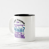 Funny Psychology Major Psychology Student Projecti Zweifarbige Tasse (Vorderseite Links)