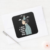 Funny Psychology Spaß braucht Urlaub Quadratischer Aufkleber (Umschlag)