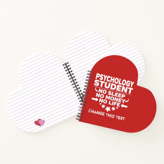 Funny Psychology Uni Student kein Leben oder Geld Notizblock (Innenseite)