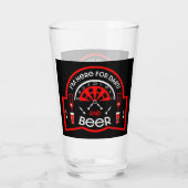Funny Pub Beer and Darts Game Geschenke Glas (Rückseite)