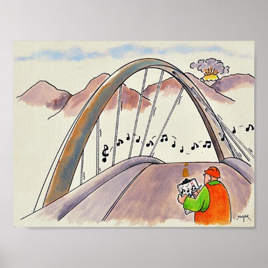 Funny Public Safety Cartoon Poster (Vorne)