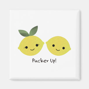 Funny Pucker Up Lemons Magnet