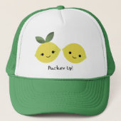 Funny Pucker Up Lemons Truckerkappe (Vorderseite)