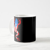Funny Puerto Rico Coqui Frog Puerto Rican Flag Bor Kaffeetasse (Vorderseite Links)