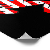 Funny Puerto Rico Coqui Frog Puerto Rican Flag Bor Poster (Ecke)