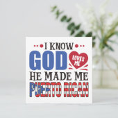 Funny Puerto Rico Zitat zum Kulturerbe Karte (Stehend Vorderseite)