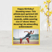 Funny Puff No Small Feet Happy Birthday Karte (Gelbe Blume)