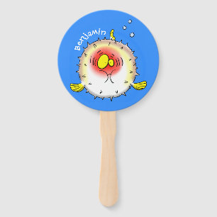 Funny Puffer Fish porcupfish Cartoon Fächer