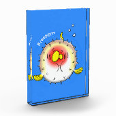 Funny Puffer Fish porcupfish Cartoon Fotoblock (Links)