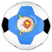 Funny Puffer Fish porcupfish Cartoon Fußball (Gedreht)