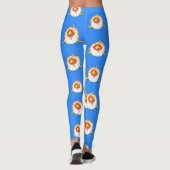 Funny Puffer Fish porcupfish Cartoon Leggings (Rückseite)