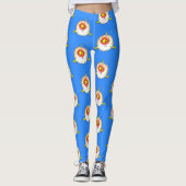 Funny Puffer Fish porcupfish Cartoon Leggings (Vorderseite)