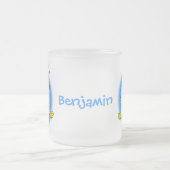 Funny Puffer Fish porcupfish Cartoon Mattglastasse (Mittel)