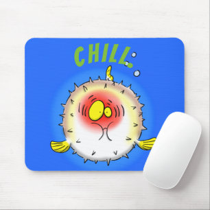 Funny Puffer Fish porcupfish Cartoon Mousepad