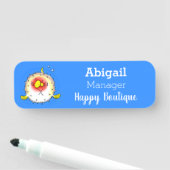 Funny Puffer Fish porcupfish Cartoon Namensschild (Beispiel)