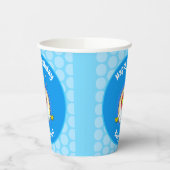 Funny Puffer Fish porcupfish Cartoon Pappbecher (Links)