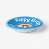 Funny Puffer Fish porcupfish Cartoon Pappteller (Gewinkelt)