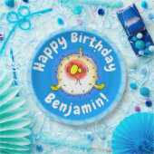 Funny Puffer Fish porcupfish Cartoon Pappteller (Party)