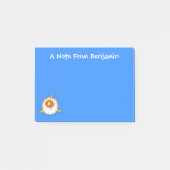 Funny Puffer Fish porcupfish Cartoon Post-it Klebezettel (Vorderseite)