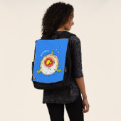 Funny Puffer Fish porcupfish Cartoon Rucksack (Ausgewaschen)