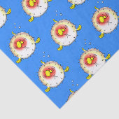 Funny Puffer Fish porcupfish Cartoon Seidenpapier (Ausschnitt)