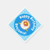 Funny Puffer Fish porcupfish Cartoon Serviette (Ecke)