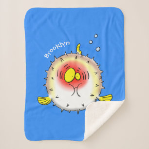 Funny Puffer Fish porcupfish Cartoon Sherpadecke